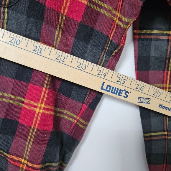 Polo Ralph Lauren Shirt Men's Medium Plaid Flannel Button Down Red Green Soft - Picture 6 of 7